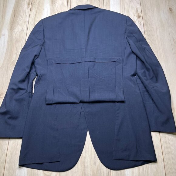 Doriani Milano Men's Navy Blue Notch Lapel Two-Button Blazer Jacket Size 38 US - Picture 2 of 16